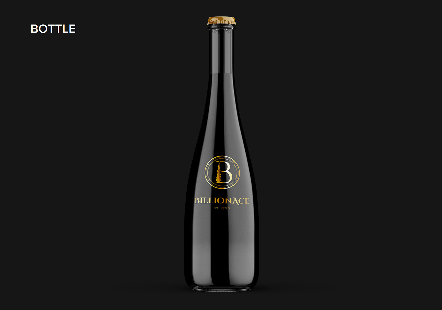 Billionance branded bottle mockup